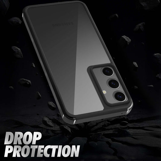 Silicone Frame Transparent Hard Back Cover for Samsung S24 5G
