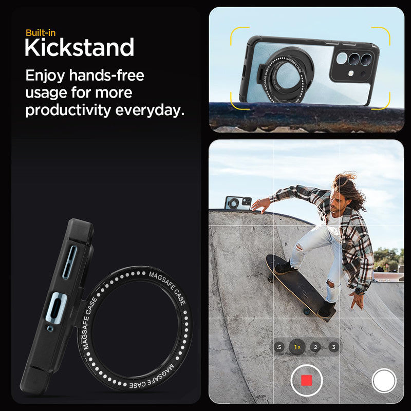 Silicone Grip Clear Case Ring Holder Kickstand For Vivo T4x 5G