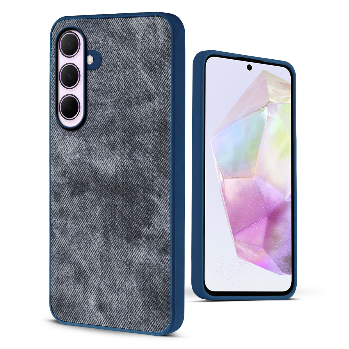 Denim Jeans Cloth Back Cover Case for Samsung A35 5G