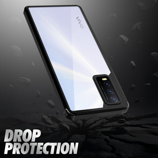 Silicone Frame Transparent Hard Back Cover for Vivo Y20