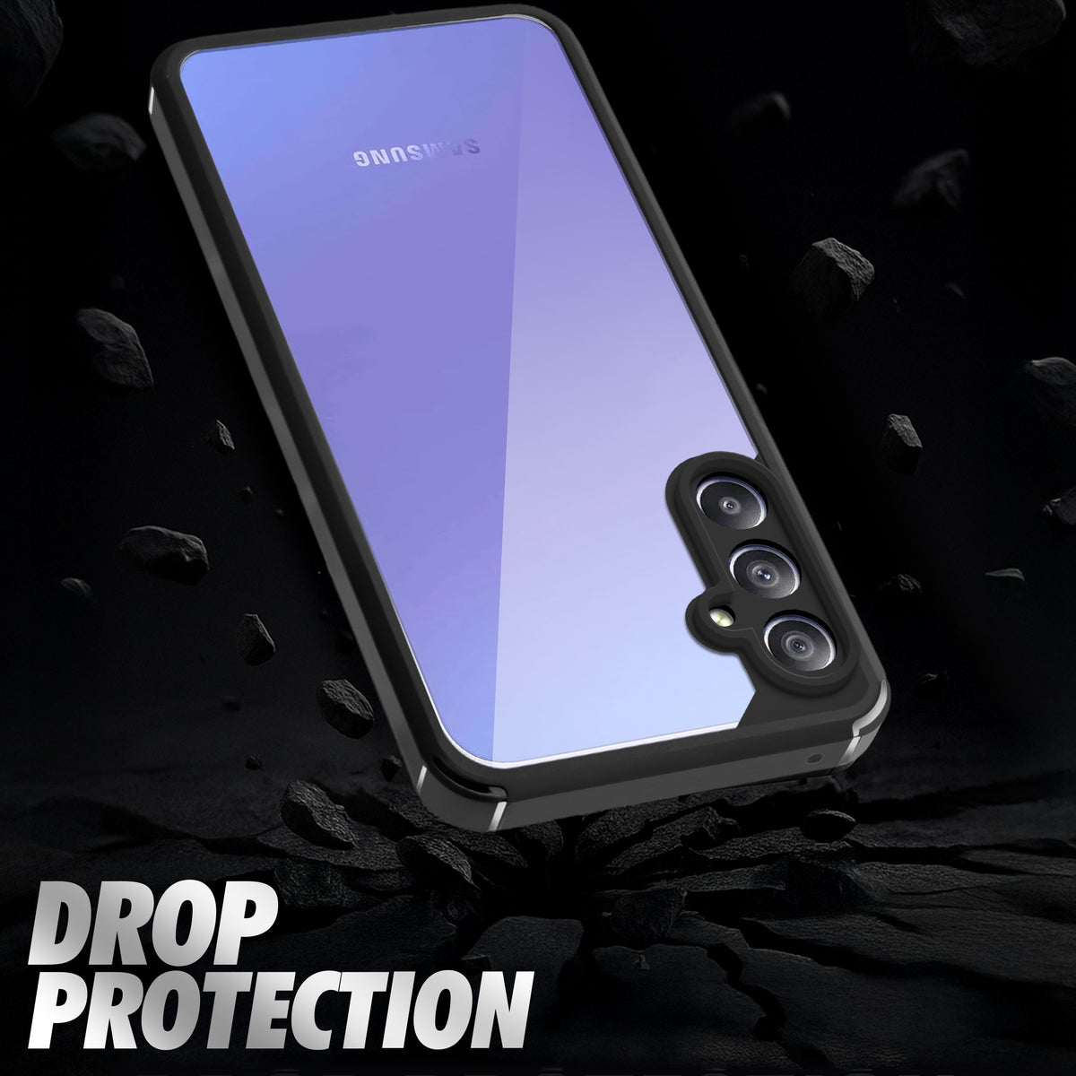 Transparent Case with Silicone Frame Back Cover for Samsung A34 5G
