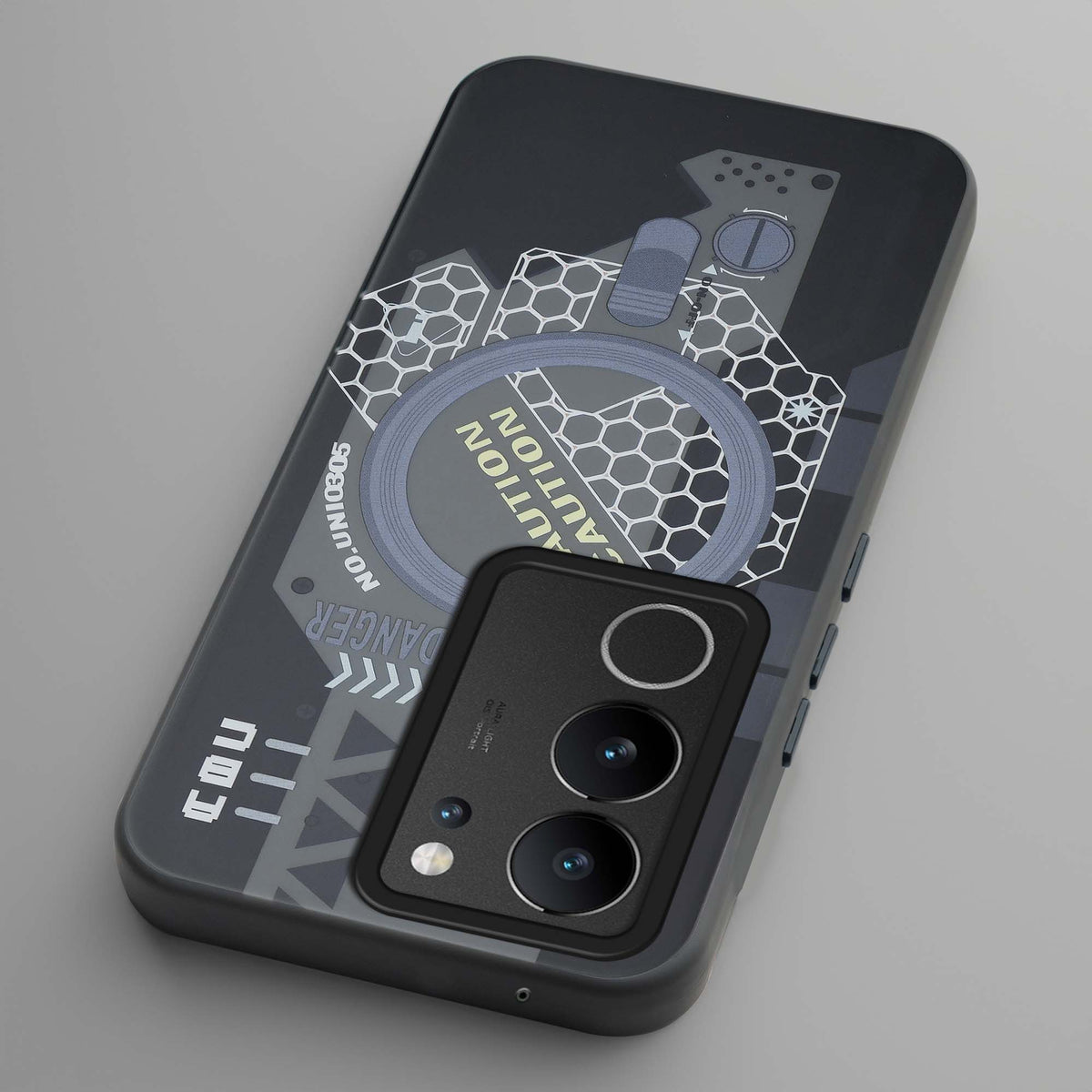 Mechanical Circuit Print Hard Back Cover For Vivo V29 5G
