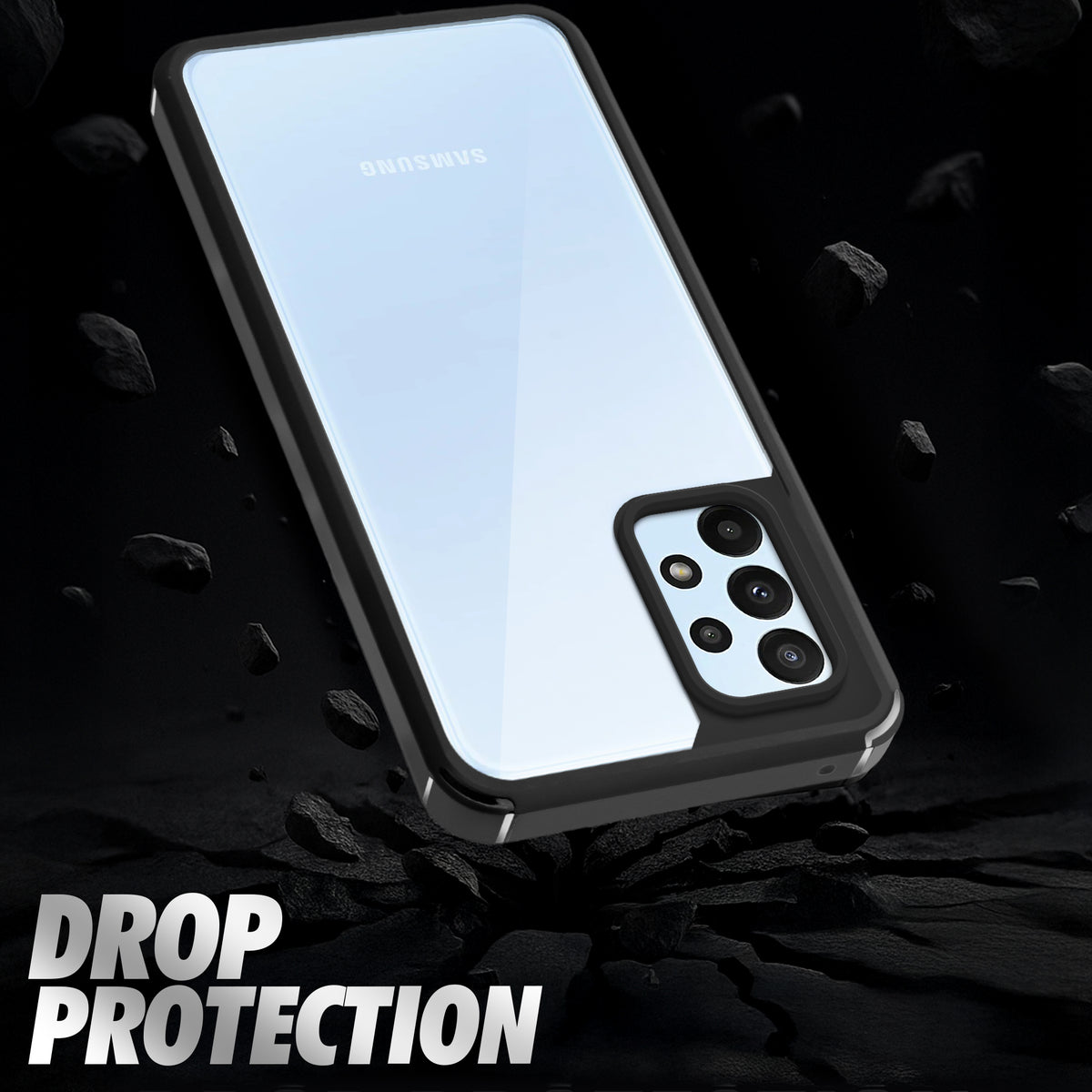 Silicone Border Transparent Back Cover for Samsung A33 5G