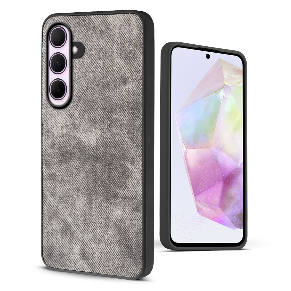 Denim Jeans Cloth Back Cover Case for Samsung A35 5G