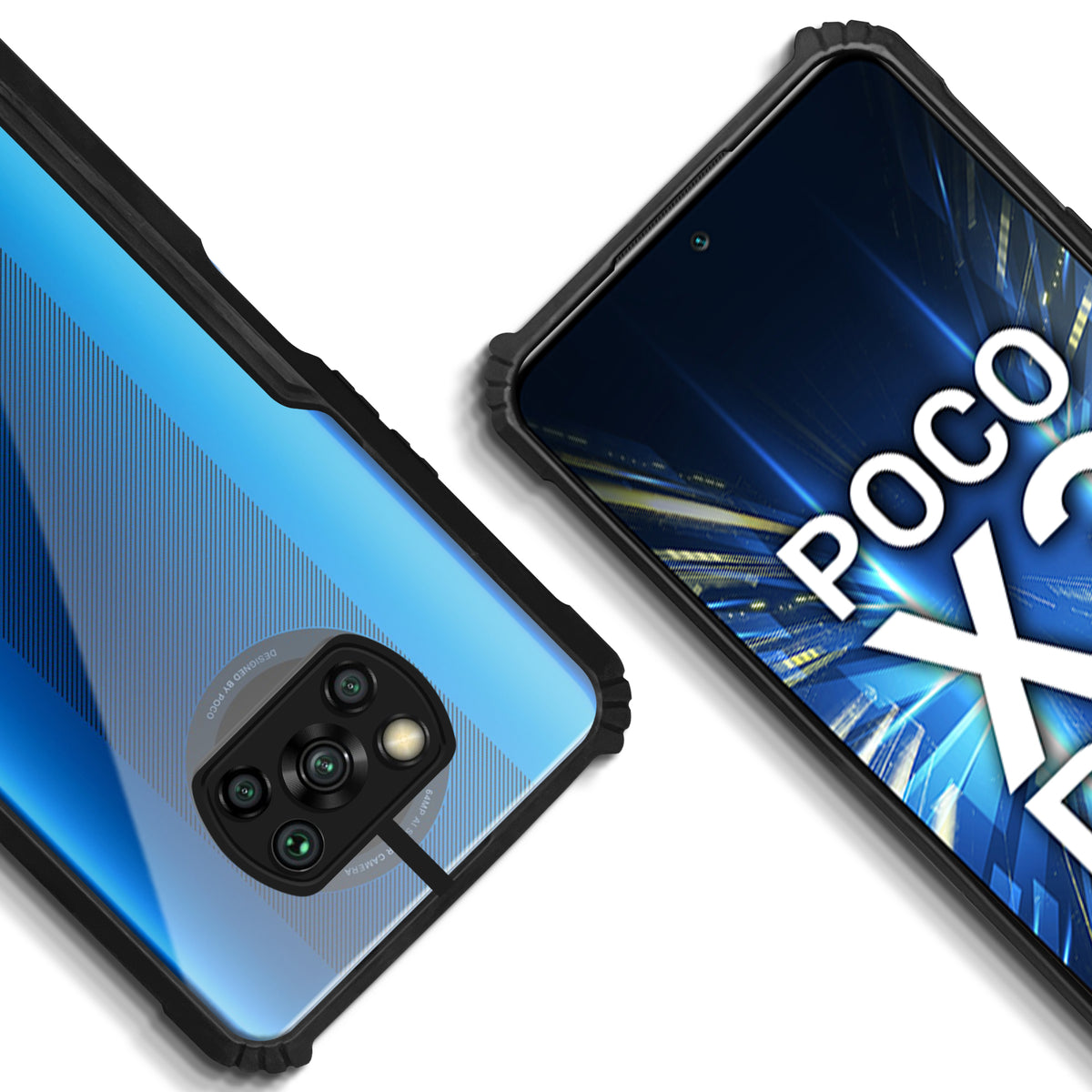 Premium Acrylic Transparent Back Cover for Poco X3 Pro