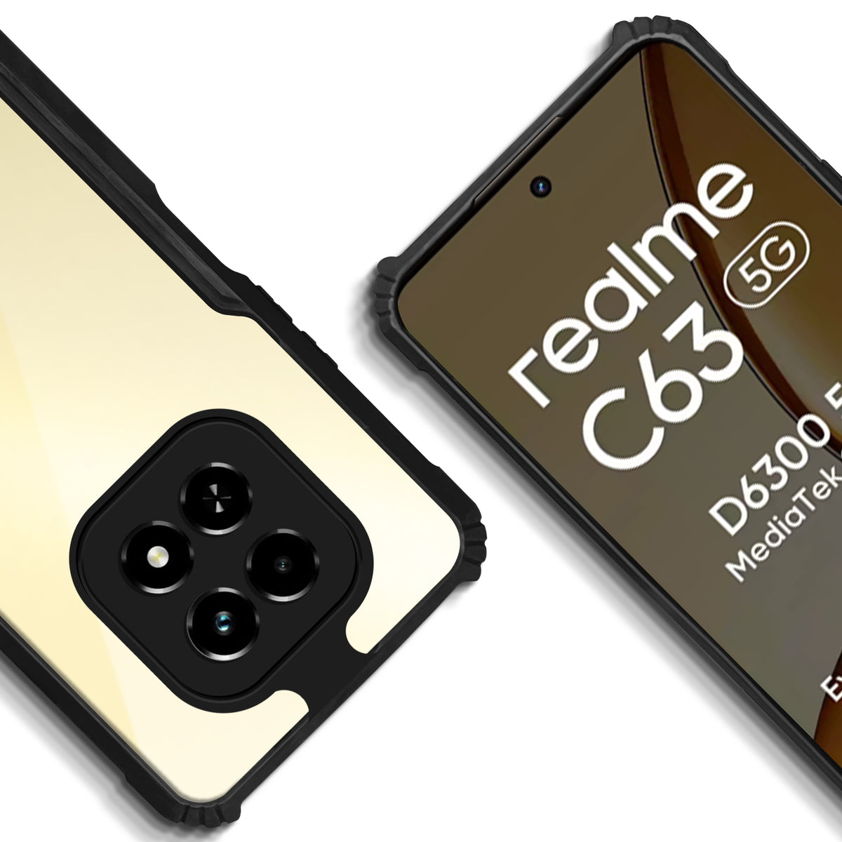 Premium Acrylic Transparent Back Cover for  Realme C63 5G