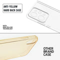 Anti-yellow hard back case comparison showing clear non-yellowing technology versus yellowed other brand case for Realme P4 Power 5G