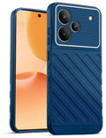 Lightweight and flexible silicone case for Realme P4 5G with raised camera protection – blue color