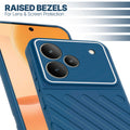 Slim blue silicone back cover for Realme P4 5G with strong drop protection and soft feel