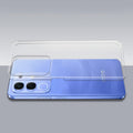 Transparent hard back case being installed on iQOO Z10x 5G showing perfect alignment and camera protection fit