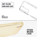 Anti-yellow hard back case comparison showing clear non-yellowing technology versus yellowed other brand case for Vivo Y19 5G