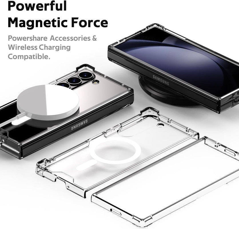 High Quality Wireless Charging Support Transparent Back Case for Samsung Z Fold 6