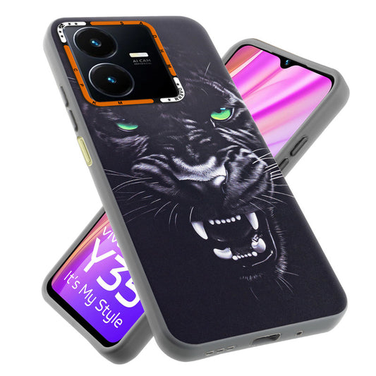 Dark Elegant Wild Creatures Printed Back Cases For Vivo Y35 4G