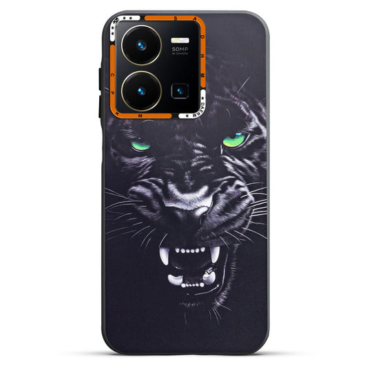Dark Elegant Wild Creatures Printed Back Cases For Vivo Y35 4G