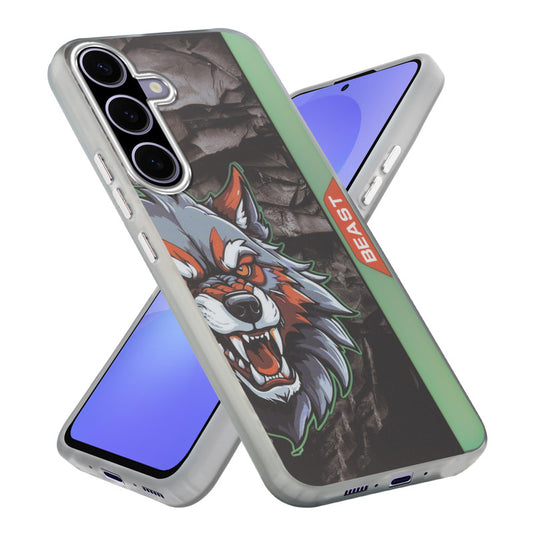 Beast Mode Animal Printed Back Case For Samsung A56 5G With Hard Back & Glow Effect