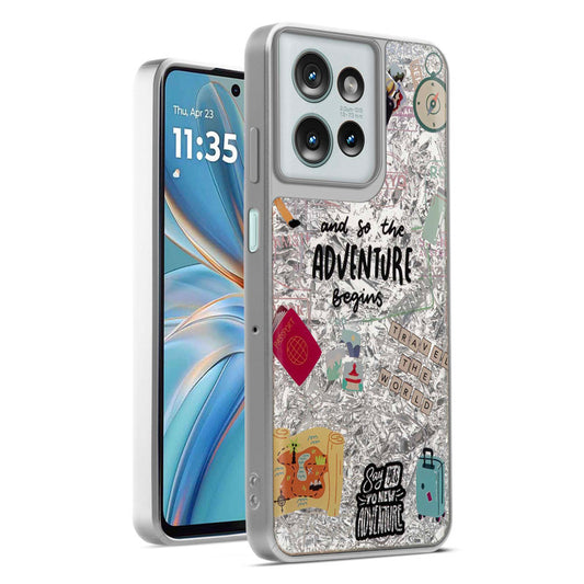 Shining Glossy Gradient Glitter Phone Back Cover Case for Motorola G75 5G