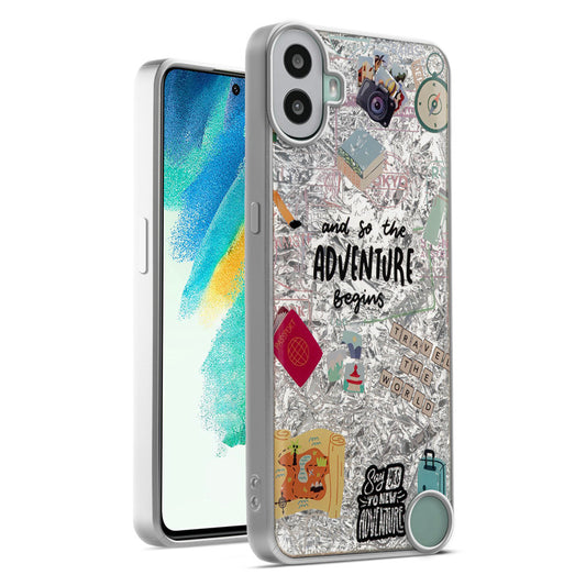 Shiny Foil Design Printed Back Case for CMF by Nothing Phone 1 With Soft Edges with Glossy Semi-Hard Back