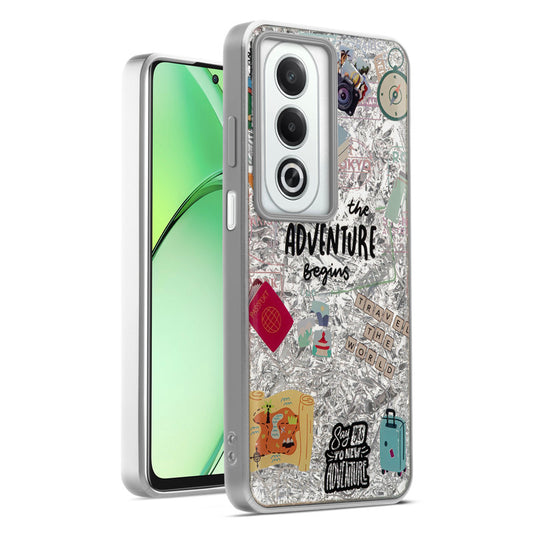 Shiny Foil Design Printed Back Case for Oppo K12x 5G With Soft Edges with Glossy Semi-Hard Back