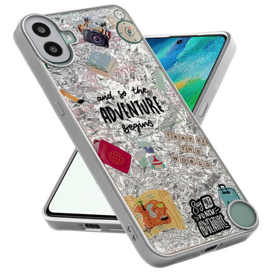 Shiny Foil Design Printed Back Case for CMF by Nothing Phone 1 With Soft Edges with Glossy Semi-Hard Back