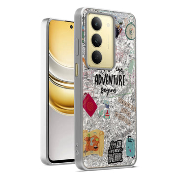 Shiny Foil Design Printed Back Case for Realme Narzo 80x 5G With Soft Edges with Glossy Semi-Hard Back