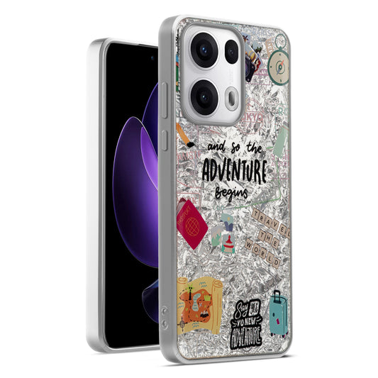Shiny Foil Design Printed Back Case for Oppo Reno 13 Pro 5G With Soft Edges with Glossy Semi-Hard Back