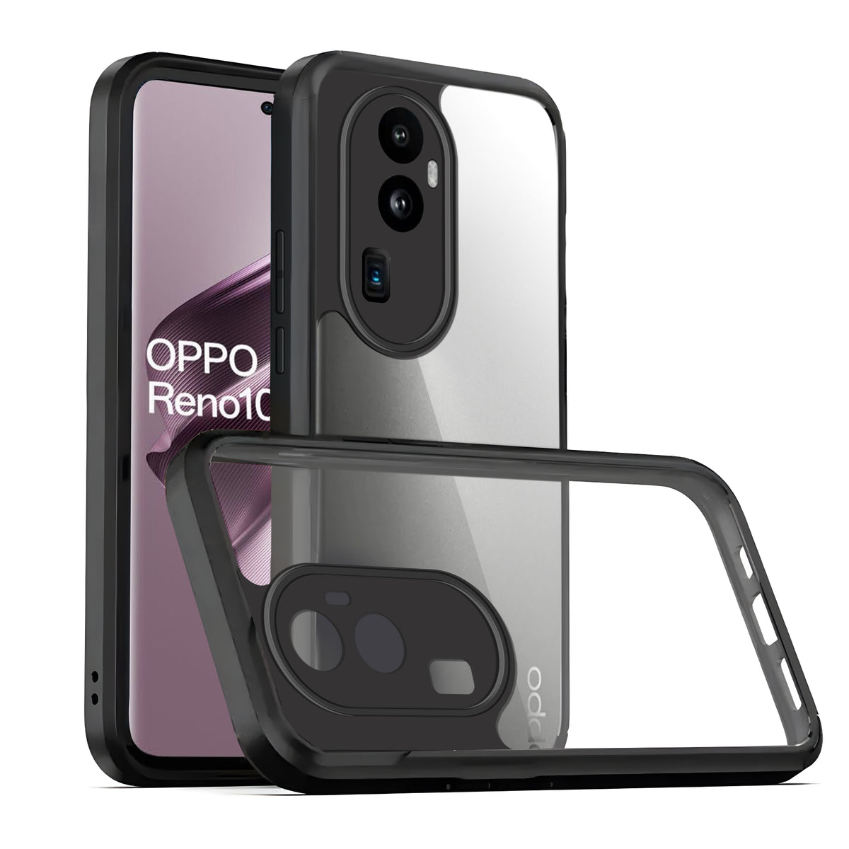 Soft Frame Clear Case for Oppo Reno 10 Pro Plus 5G