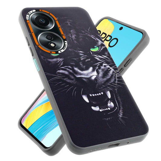 Dark Elegant Wild Creatures Printed Back Cases For Oppo A58 4G