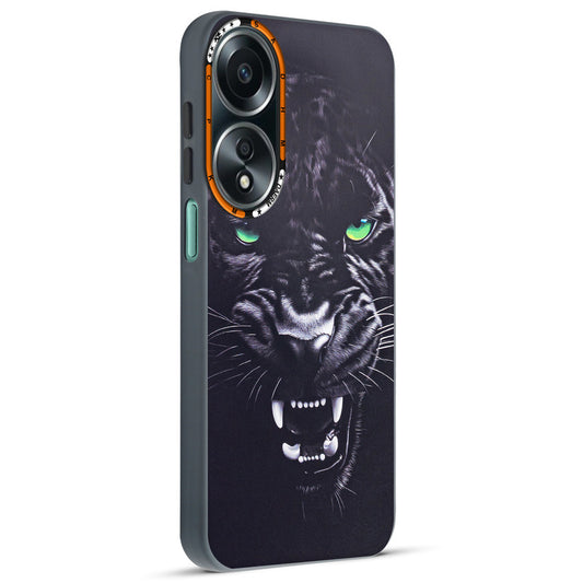 Dark Elegant Wild Creatures Printed Back Cases For Oppo A58 4G