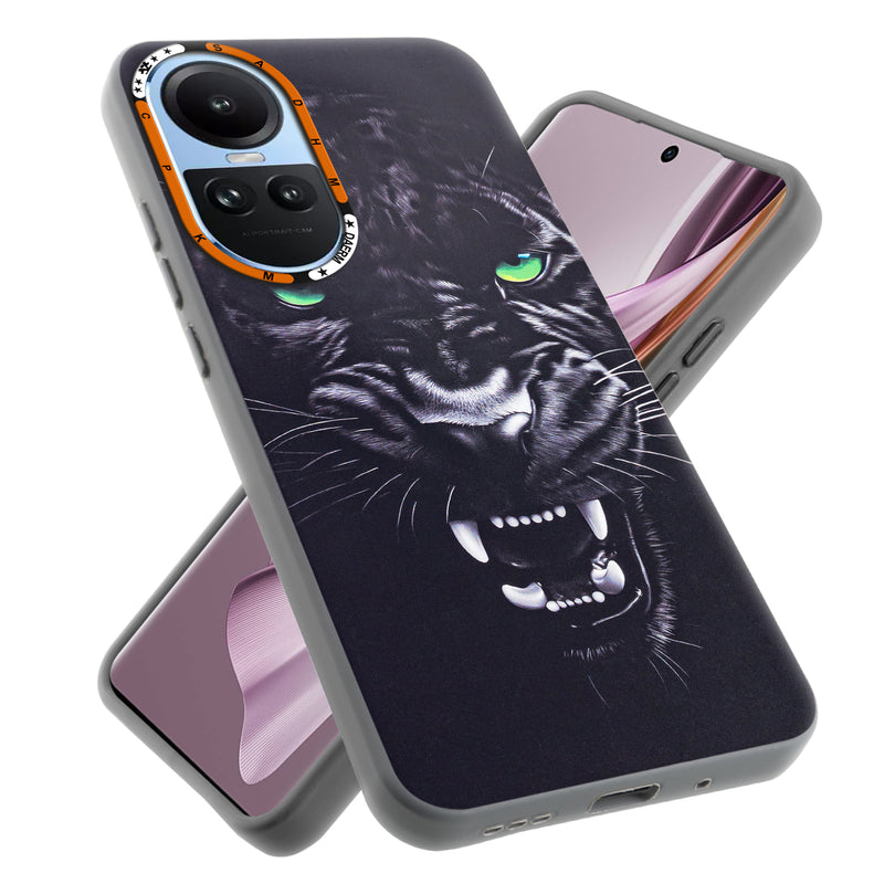 Dark Aesthetic Wild Animal Printed Back Cases For Oppo Reno 10 5G