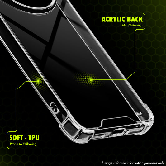Shockproof Hybrid Transparent Phone Case For Samsung A56 5G with Hard Back and Soft Bumper for Maximum Protection