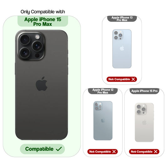 Silicone Frame Transparent Hard Back Ring Stand Case for Apple iPhone 15 Pro Max