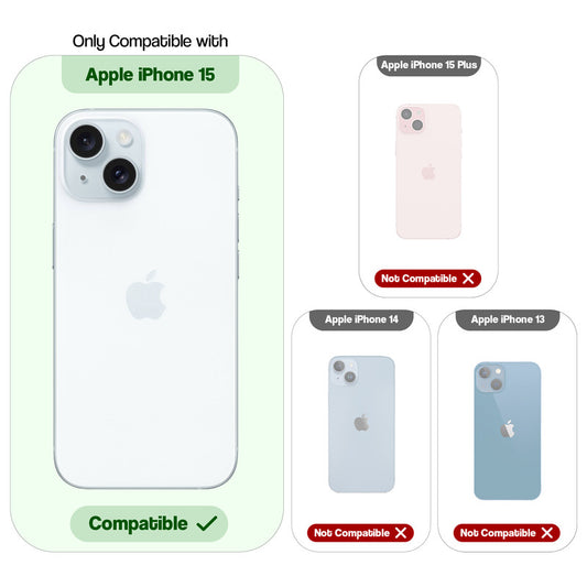 Transparent Magnetic Bumper Case for Apple iPhone 15 Cushion Protection & Metal Finish Buttons