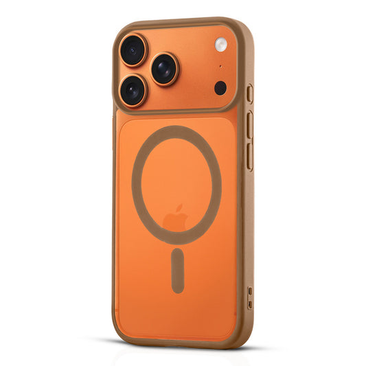 Wireless Charging Support Compatible Transparent Back with Soft Silicone Edge Back Cover For Apple iPhone 17 Pro