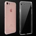 Transparent anti-yellow hard back case fitted on Apple iPhone SE showing full back coverage and camera protection