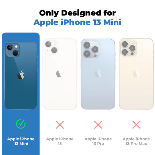 Crystal Clear Hard Back Anti-Yellowing With raised camera edges Phone Case For Apple iPhone 13 Mini