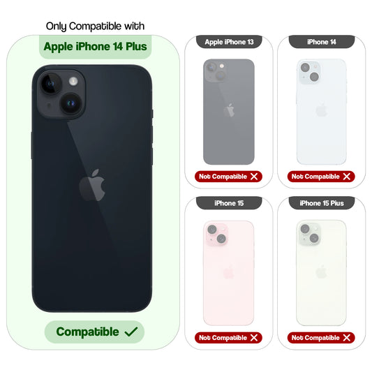 Frosted Sleek Matte Wireless Charging Support Back Cover Case For Apple iPhone 14 Plus With Raised Camera Protection