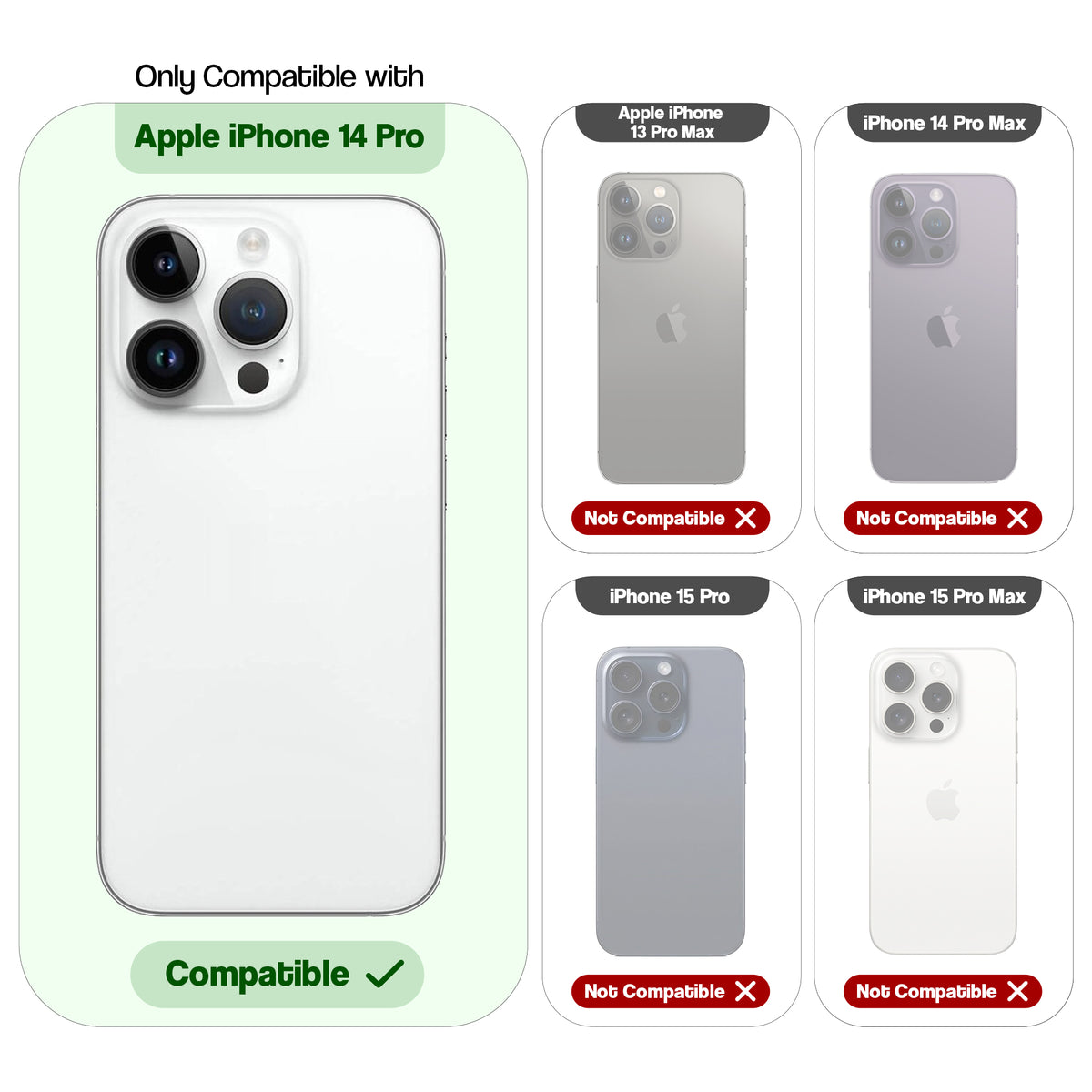 Frosted Sleek Matte Wireless Charging Support Back Cover Case For Apple iPhone 14 Pro With Raised Camera Protection