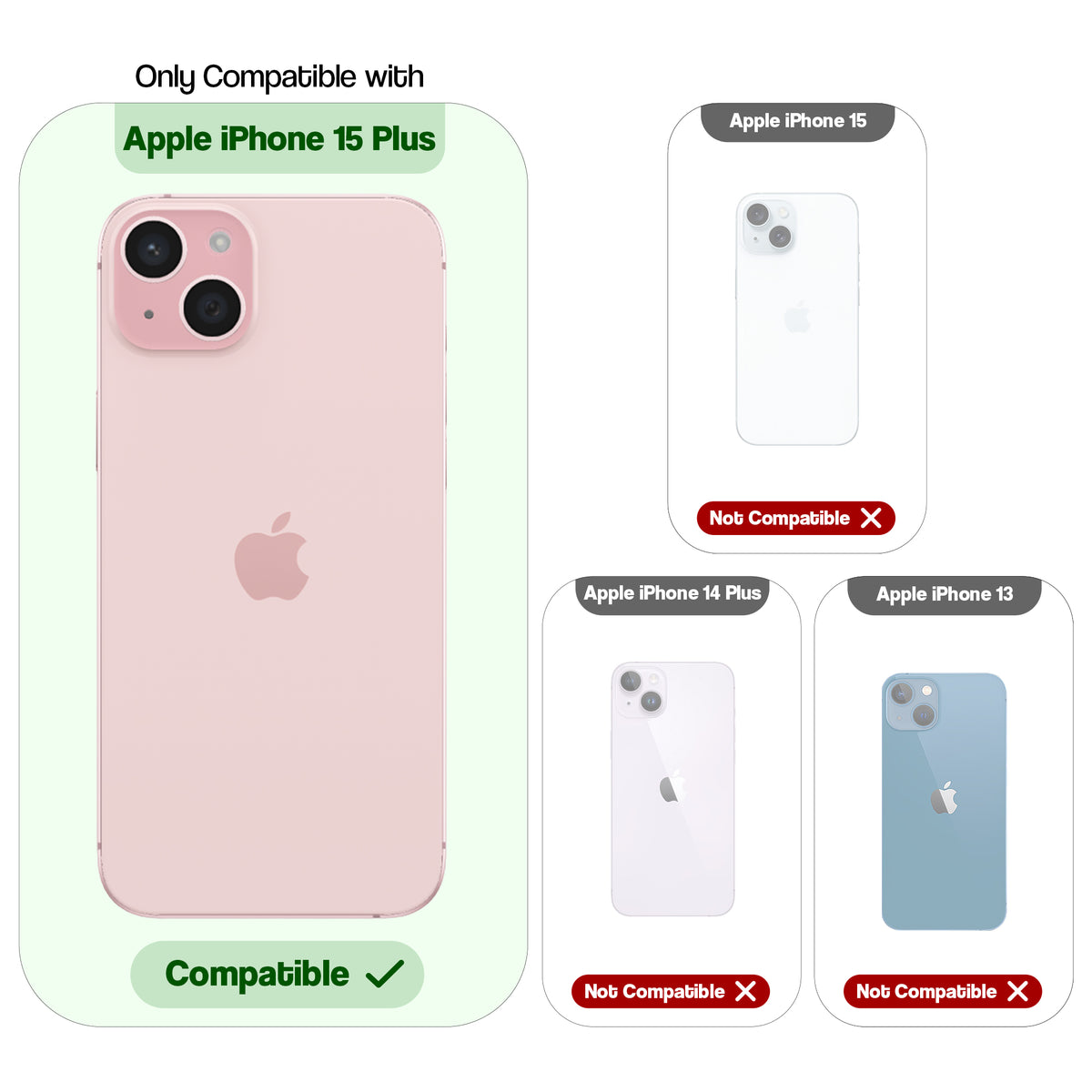 Frosted Sleek Matte Wireless Charging Support Back Cover Case For Apple iPhone 15 Plus With Raised Camera Protection