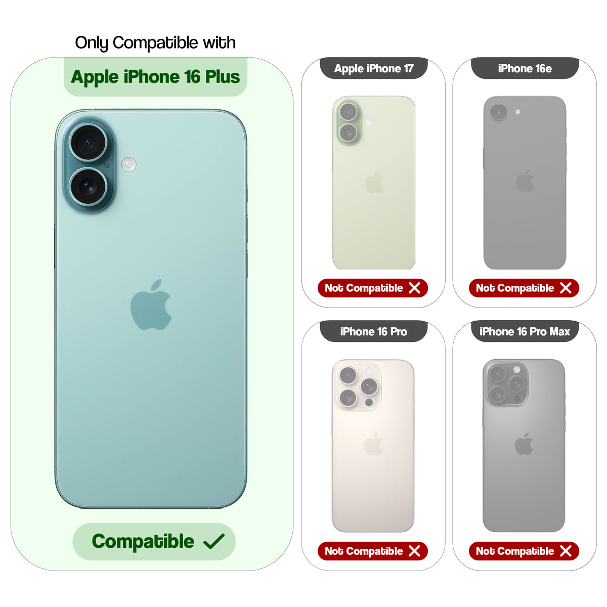 Frosted Sleek Matte Wireless Charging Support Back Cover Case For Apple iPhone 16 Plus With Raised Camera Protection