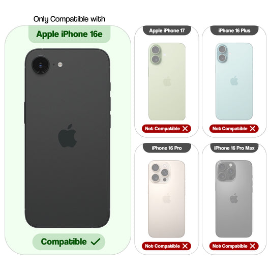 Transparent Shockproof Phone Back Cover Case With Raised Edges For Apple iPhone 16E