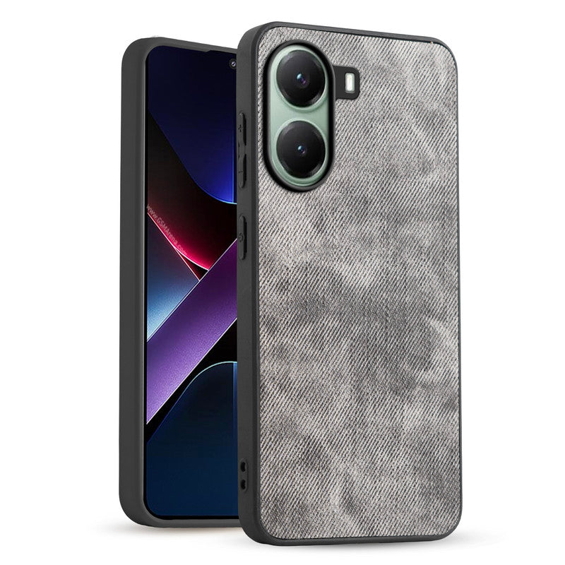 Denim Jeans Cloth Back Cover Case for Poco X7 Pro 5G