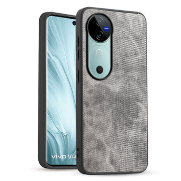 Classic Denim Finish Back Case for Vivo V40 5G with Raised Camera Edges & Micro-Fiber Lining