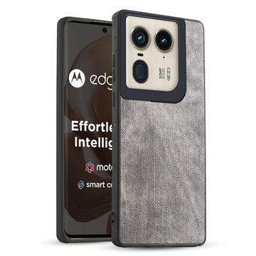 Denim Jeans Cloth Back Cover Case for Motorola Moto Edge 50 Ultra 5G