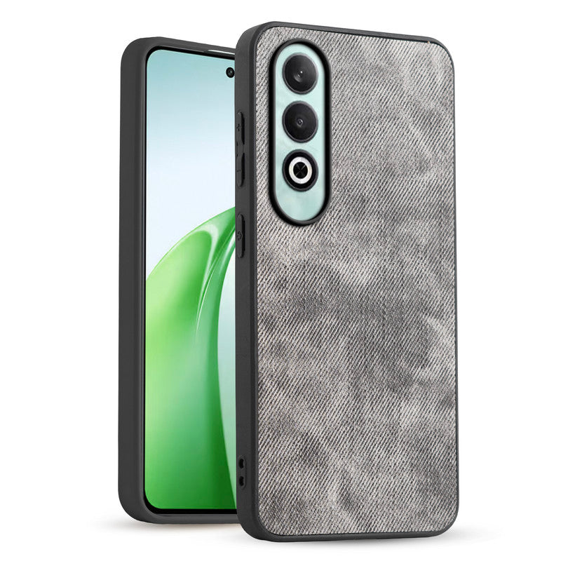 Classic Denim Finish Back Case for OnePlus Nord CE 4 5G with Raised Camera Edges & Micro-Fiber Lining