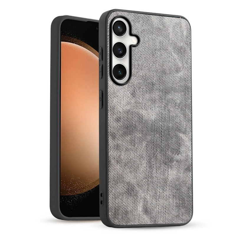 Denim Jeans Cloth Back Cover Case for Samsung S23 FE 5G