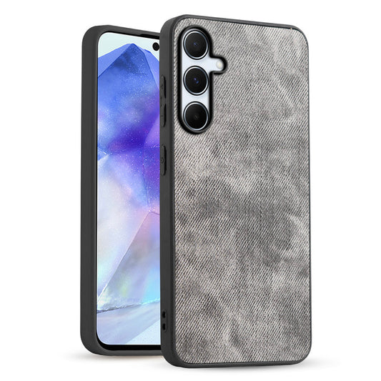 Classic Denim Finish Back Case for Samsung A55 5G with Raised Camera Edges & Micro-Fiber Lining