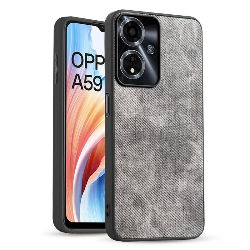 Classic Denim Finish Back Case for Oppo A59 5G