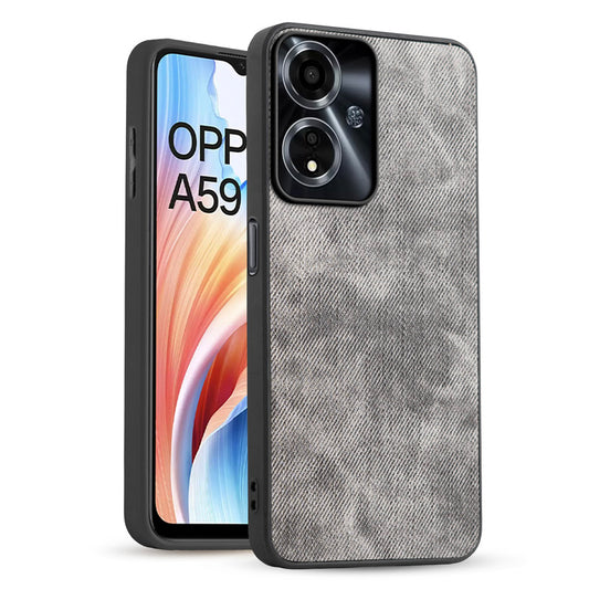 Classic Denim Finish Back Case for Oppo A59 5G