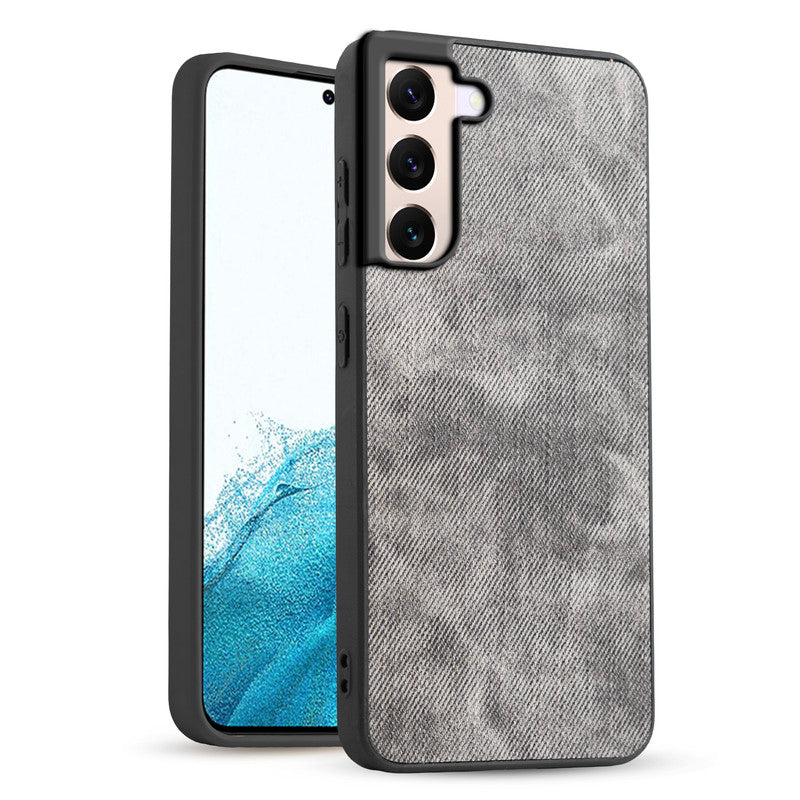 Denim Jeans Cloth Back Cover Case for Samsung S22 5G