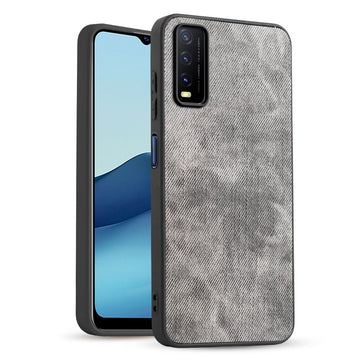 Denim Jeans Cloth Back Cover Case for Vivo Y20
